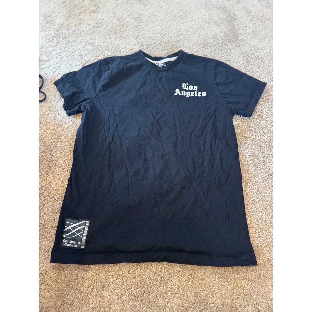 Eighty Eight Brand Boys Los Angeles Graphic Tee Black Size 14 Loose Fit Shirt